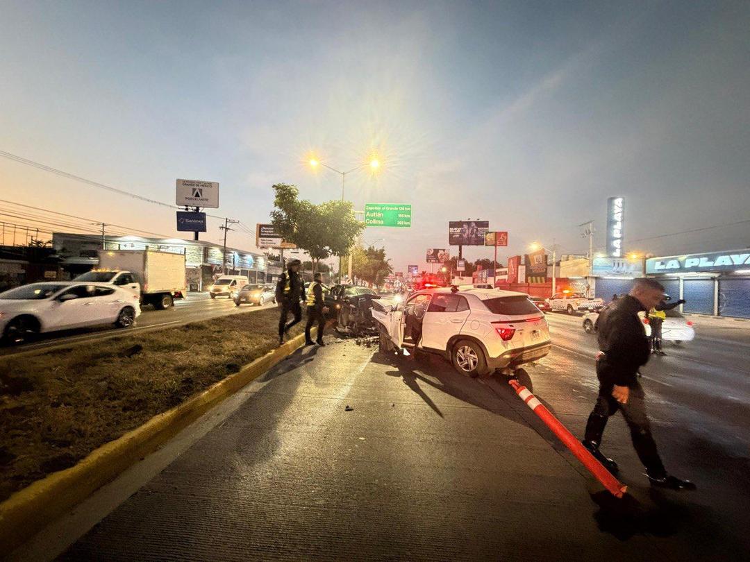 López Mateos: Accidente vial deja tres lesionados