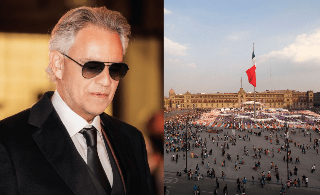 Andrea Bocelli en México: Concierto gratuito del italiano en el Zócalo de la CDMX