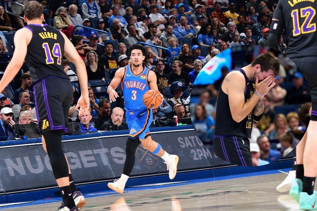 NBA: El Thunder aplasta a Los Lakers con un Doncic que se retiró lesionado