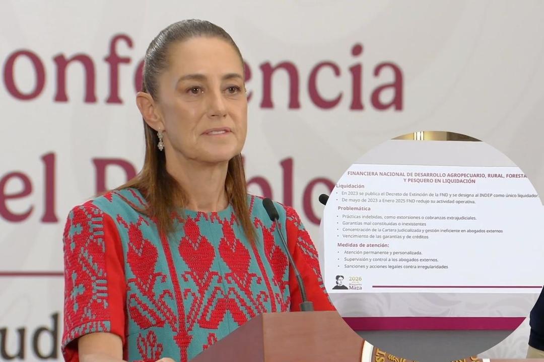 Sheinbaum anuncia plan para liberar deudas a productores de la Financiera Nacional