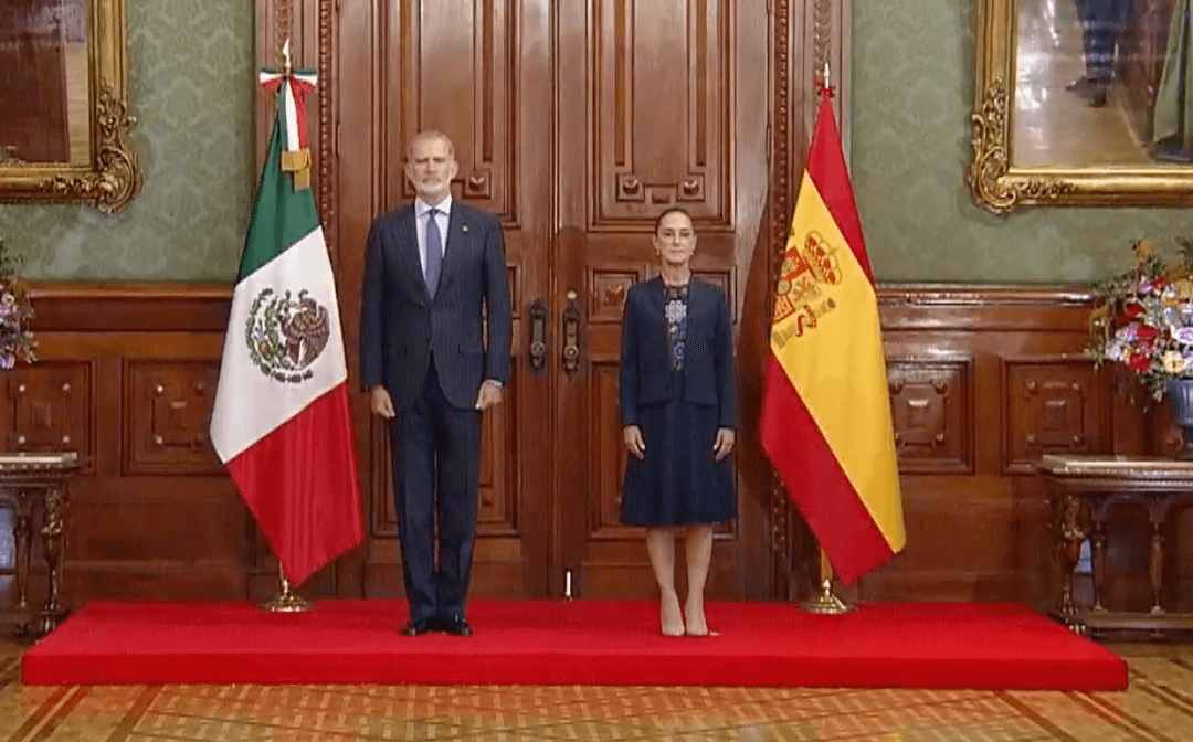 Sheinbaum y Felipe VI se reúnen en Palacio Nacional
