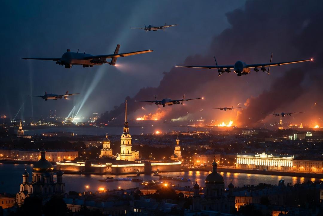 Ucrania ataca San Petersburgo con drones