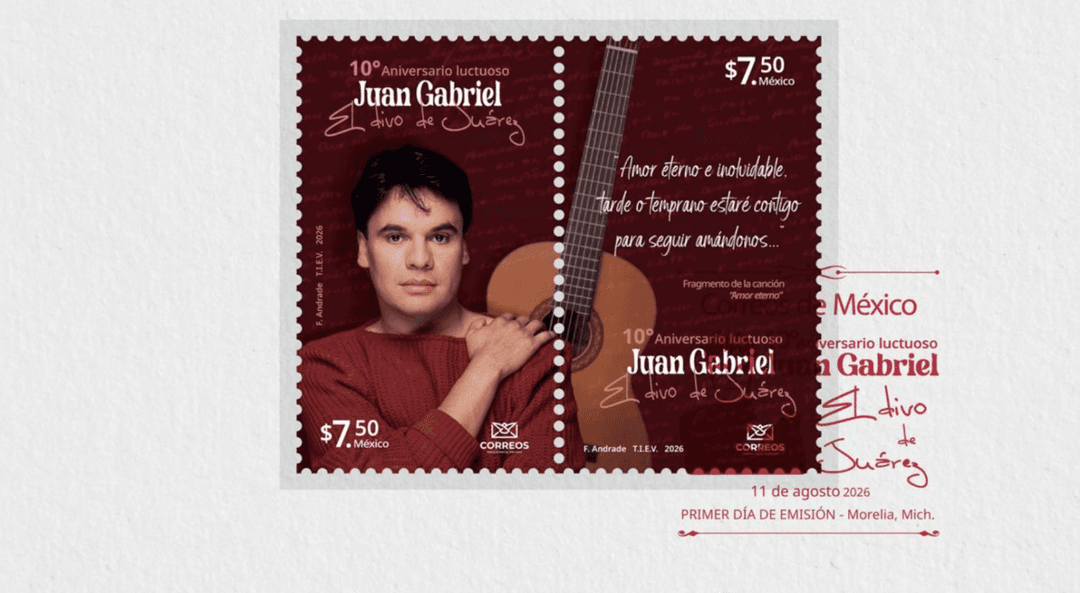 Juan Gabriel: Lanzan estampillas dedicadas a El Divo de Juárez