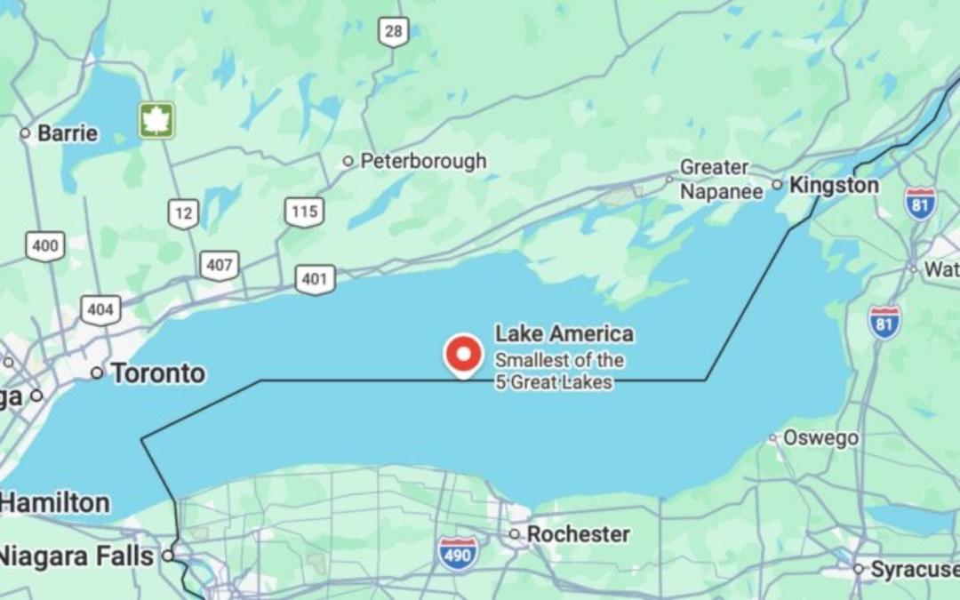 Google Maps cambia el nombre del Lago Ontario a ‘Lago de América’
