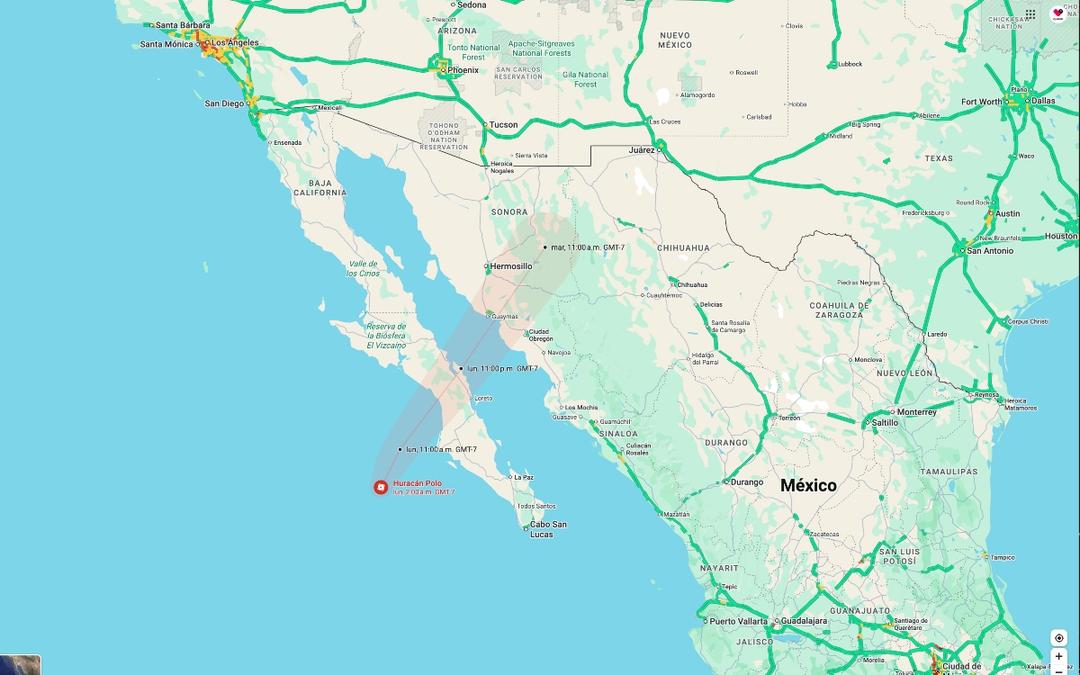 Huracán ‘Polo’ se mantiene en categoría 3 y alerta a BC Sur